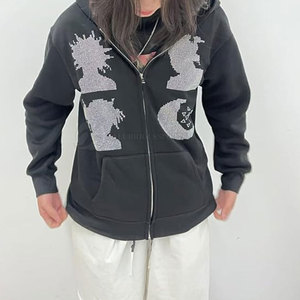 Nouveau Blouson matelassé à capuche pour femme grande taille, couleur unie, décontracté, hiver, avec strass, doublure 100% coton, coupe-vent, haute qualité - Product Image 3