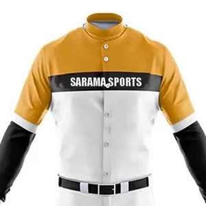 Conjunto de Uniforme de Béisbol con Botones Completos para Hombre y Mujer, Impresión Personalizada, Tela 100% Poliéster de Alta Calidad, Talla Grande, Antibacteriano - Product Image 3