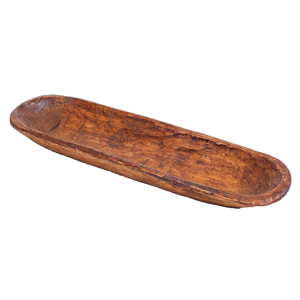 Longs bols à pâte en bois faits à la main de forme rectangulaire avec poignées pour vaisselle de comptoir décoration de la maison bols à pâte en bois - Product Image 6