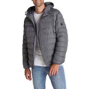 Custom Men's Winter Down Coat Hooded Casual Style Solid Custom Color Full Zip Cotton <b>Padded</b> Puffer Jackets <b>Cheap</b> Price - Product Image 1