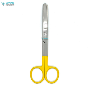 Tijera de lactancia, 14cm, Color azul marino, recta, con punta roblada - Product Image 3