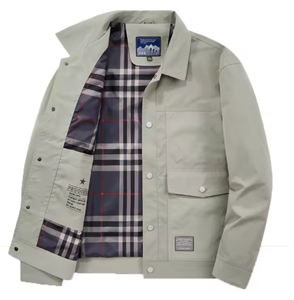 Chaquetas de hombre primavera moda Otoño Casual transpirable Cargo chaqueta abrigos hombres cuello versátil Cargo Varsity chaqueta - Product Image 1