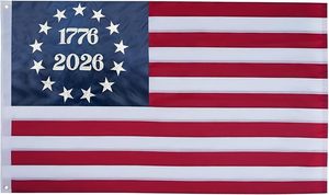 Drapeau Betsy Ross 1776-2026, 4x6 pieds, drapeaux américains, 250e anniversaire, résistant, extérieur, imperméable, polyester, brodé, 13 étoiles - Product Image 2