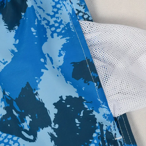 Pantalones Cortos Casuales de Algodón para Hombre, Cintura Media, Antiarrugas, con Cordón de Malla, Ecológicos, para Verano, Playa, Gimnasio, con Logo, Estampado Sólido, Vietnam - Product Image 5