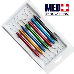 Med Innovations Venta al por mayor Gracey 7Pcs Curette Set Mejor calidad Reutilizable Limpieza dental Herramientas de llenado Manual de potencia - Product Image 6