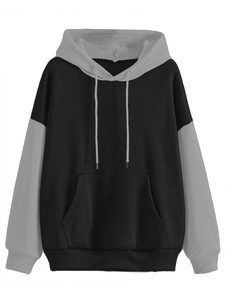 Sudaderas con capucha lisas en blanco personalizadas Casual Regular Fit Streetwear Bloque de color Manga larga 100% Sudaderas con capucha de algodón Unisex - Product Image 3