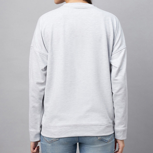 Sweat-shirt à capuche mi-zippé en molleton d'hiver pour femme, col montant oversize, pull à col roulé, logo sur le devant, style streetwear, 100% coton - Product Image 2