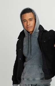 Sudadera con capucha de mezcla de algodón básico lavado gris claro de calidad superior para hombres Sudadera con capucha cómoda y relajada para ropa de invierno - Product Image 6