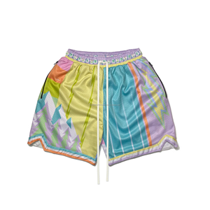 2025ขายร้อนกางเกงขาสั้นฮิปฮอปย้อนยุคเย็บหลายสีโพลีเอสเตอร์ทรงสลิมฟิตไซส์ใหญ่พิเศษกางเกงวิ่งออกกำลังกายกางเกงบาสเก็ตบอลกางเกงบาสเก็ตบอล - Product Image 5