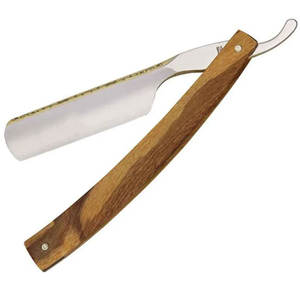 Nouveau Style manche en bois rasoir de barbier conception personnalisée haute qualité manche en bois barbier rasoirs droits rasoir de rasage professionnel - Product Image 1