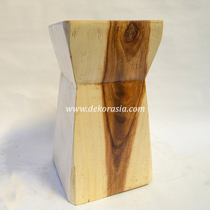 Suar Wood Modern <b>Stool</b> Chair Handmade with Natural Wood Texture for Living Room <b>Bedroom</b> Hotel Apartment or Villa Patio - Product Image 6