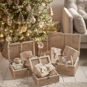 Tres Cajas de Almacenamiento de Ratán, Caja de Almacenamiento Hecha a Mano, Ecológica, Natural, Decoración del Hogar, Venta al por Mayor desde Vietnam - Product Image 3