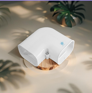 Cubiertas decorativas de tubo de aire acondicionado de PVC blanco respetuoso con el medio ambiente Serie 7565 Codo recto pequeño de 90 grados de Vietnam - Product Image 4