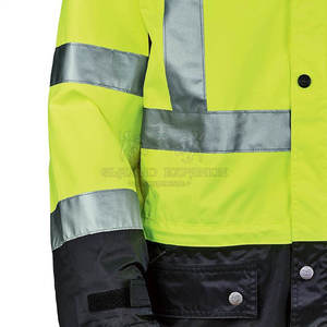 Chaqueta DE SEGURIDAD gruesa de invierno con logotipo personalizado de la empresa con estándar de cumplimiento reflectante de alta visibilidad - Product Image 5