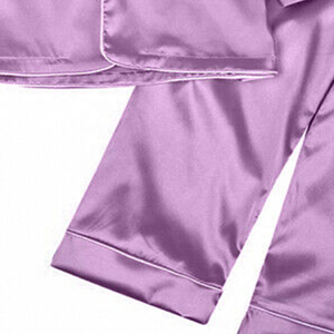 Ensemble pyjama en soie 2 pièces pour femmes vêtements de nuit d'automne avec robe de nuit en satin brodé à la machine costume de nuit en satin brodé - Product Image 6