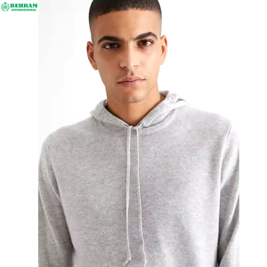 Hoodie thermique en molleton 100 % coton coupe ample pour l'hiver, style streetwear, idéal pour la mode décontractée brodée et vieillie - Product Image 3