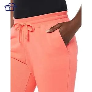 Damen lässige Damenfleece Jogginghose hohe Taille Hosen mit Tasche Mode Running Outfits gerader Bein Damenhosen