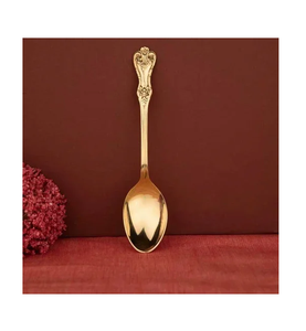 Cuillère en laiton faite à la main, plaquée or miroir, écologique, design personnalisé, cuillère à mélanger, vaisselle de cuisine, cadeaux de haute qualité - Product Image 6