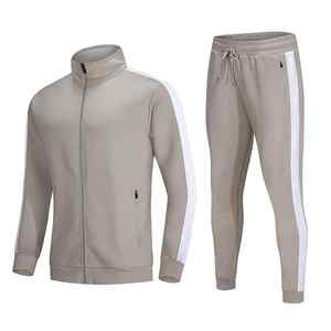 Survêtement respirant uni à fermeture éclair avec logo personnalisé pour hommes Jogging uni à fermeture éclair vierge/uni avec personnalisation complète 2025 - Product Image 2