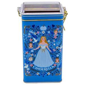 Cinderella Themed 75x100x190 mm Rectangular Metal <b>Decorative</b> <b>Storage</b> <b>Box</b> <b>with</b> 1.3L Wire Clasp and Transparent <b>Lid</b> - Product Image 2