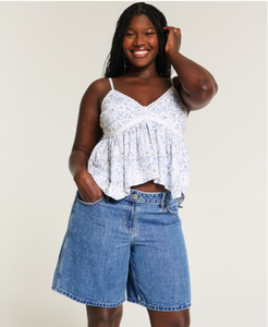 Pantalones cortos de mezclilla de talla grande para mujer, corte personalizado, cortes elegantes, algodón transpirable, Spandex, tela de calidad, informal, calle de verano, Bangladesh - Product Image 4