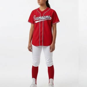 Uniforme de baseball pour femmes, design unique fabriqué en usine, logo personnalisé, uniformes de baseball pour femmes - Product Image 1