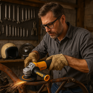 Máquina Amoladora de Superficie de 115 mm y 950 W, Incluye 10 Discos y Estuche para una Preparación Eficiente de Superficies - Product Image 4