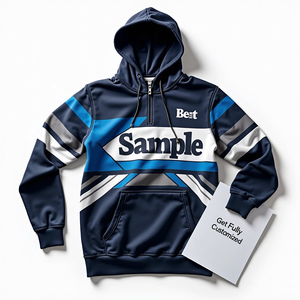 Sudadera con Capucha para Hombre, Personalizada, Estilo Urbano, Holgada, Duradera, Sublimada, 100% Poliéster, Mezcla de Algodón Básico, Estilo Relajado - Product Image 1