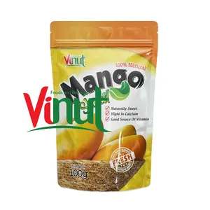 100g Zipper bag VINUT 100% Natural Mango Slices fresh mango Viet Nam Manufacturer Director