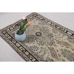 Alfombra Turca Vintage de 0.3x8.7 pies, Alfombra de Lana Marrón Estilo Suroeste - Product Image 5