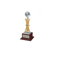 Trophée personnalisé grande taille en métal, récompense du gagnant, globe en cristal, en laiton écologique, gravé au laser, style sportif, forme personnalisée
