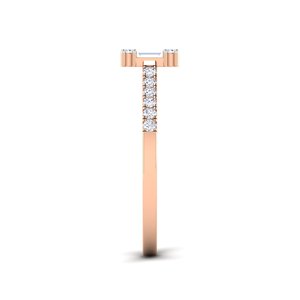 Anillo de Compromiso y Boda Chapado en Oro Puro de Moda, con Diamante Real de Corte Brillante, Joyería de Moda para Mujer, Colección de Regalos para Fiestas - Product Image 4