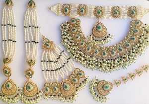 OEM 2025 Parures de bijoux plaquées or 18 carats pour mariée indienne et pakistanaise, nouveaux modèles de colliers et boucles d'oreilles pour adultes - Product Image 3