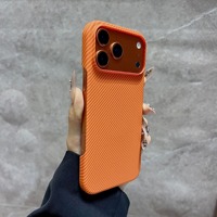 Étui magnétique fin en fibre de carbone de luxe FULINTE pour 14/15 Pro Max, porte-cartes, cadre de caméra en métal