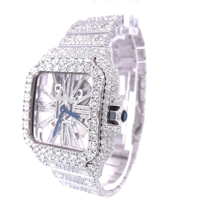 Montre en diamant moissanite entièrement personnalisée de qualité supérieure pour hommes, bijoux en diamant hip-hop, cadeau - Product Image 2