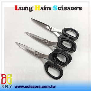 Ciseaux de couture en acier inoxydable de 6.5 pouces fabriqués à Taiwan cisailles Laser multifonctions poignée en caoutchouc noir lisse bricolage broderie 1 - Product Image 2