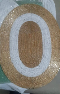 MESA PLACEMATES CON CUENTAS DE CRISTAL HECHO A MANO DE DISEÑO ÚNICO DE ALTA CALIDAD A PRECIO AL POR MAYOR Bordados - Product Image 2