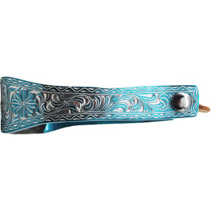 Premium Horse Western Barrel Racer Show Étriers 5 "Étriers en aluminium coudés Gravure profonde Léger Rodeo Performance Équitation - Product Image 4