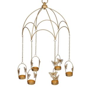 Butterfly <b>Tealight</b> Candle <b>Holder</b> with Umbrella Stand for Home and Office Decor Wedding Party Events Decorative made india - Product Image 3