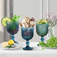 Offre Spéciale – Verres à Vin Rouge en Cristal Soufflé à la Main, Gaufrés et Colorés, Style Vintage, 355 ml, Lavables au Lave-Vaisselle, Idéaux pour Mariages et Fêtes
