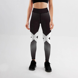 Nouveauté Leggings de yoga taille haute pour femmes design noir personnalisé avec fonction respirante taille de pus contrôle confortable - Product Image 2