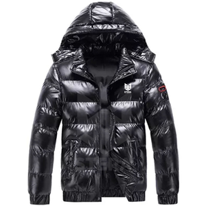 Veste polaire noire de haute qualité pour hommes manteau d'hiver à col montant avec design personnalisé pour garder au chaud - Product Image 5