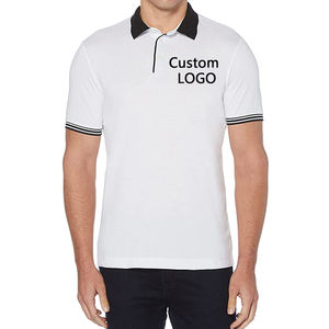 Fabricante 2025 algodón hombres Golf Polo camisa negro personalizado de alta calidad OEM Polo de punto camiseta Negro hombres camisetas personalización - Product Image 3