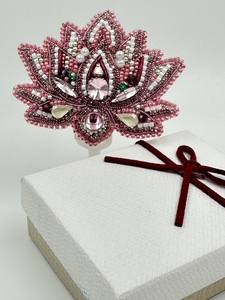 Beaded brooches Handmade designer brooch. High quality accessories. <b>Unique</b> design brooch. <b>Baby</b> shower best <b>gift</b>. - Product Image 3