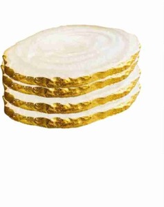 Sous-verre rond personnalisé en résine et bois fait main, modèle à motifs, art et objet de collection FAIZA CRAFT FC-732 - Product Image 1