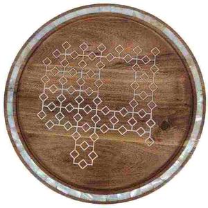 Plateau de chocolat Ramadan unique fait à la main forme ovale décorative finition en bois nacre incrustation Offre Spéciale Dates bonbons support plaque - Product Image 2