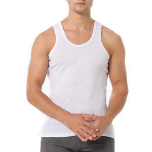 Débardeur d'été sans manches à rayures pour hommes, chemises de musculation en coton respirant pour hommes - Product Image 5