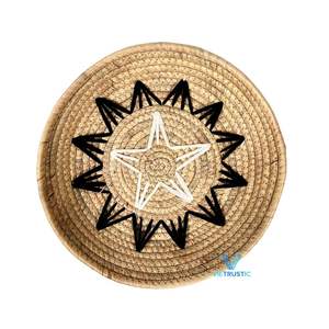 Plaque murale tissée en jacinthe d'eau et coton style Art déco Vietrustic pour la décoration de la maison et du bureau, cadeau d'anniversaire - Product Image 6