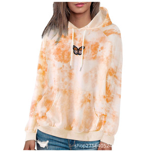 Sudadera con capucha con estampado de fotos en 3D de talla grande para mujer, sublimación gráfica personalizada, poliéster en blanco con logotipo frontal, diseño lavado con ácido - Product Image 2