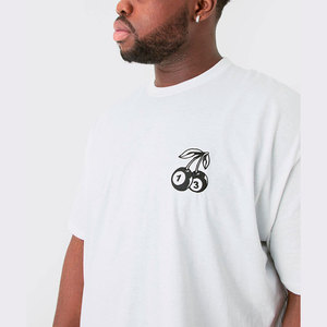 T-shirt unisexe 100% coton col rond uni manches courtes anti-rides sérigraphié motif solide décontracté respirant T-Shirts - Product Image 5